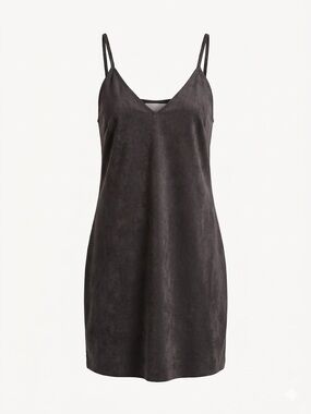 WILFRED FREE ARITZIA VIVIENNE Spaghetti Strap Mini Shift Dress Gray- SZ S